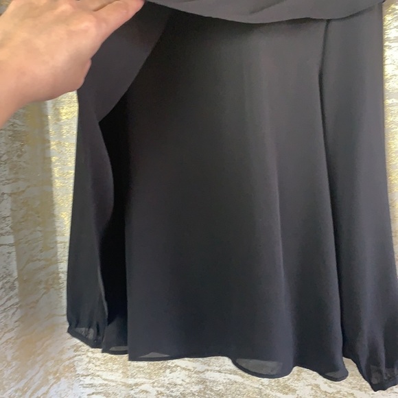 Zara Black Floral Embroidered Asymmetrical Ruffle Boho Blouse Size XS - Picture 8 of 16